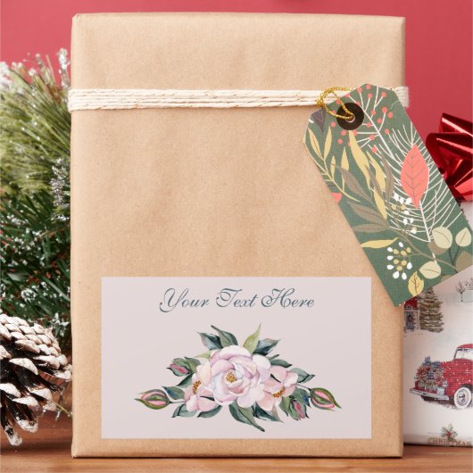 Sticker Rectangulaire Fleurs roses Magnolia en pleine floraison (vacances)