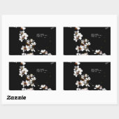 Sticker Rectangulaire Fleurs Sakura (Feuille)