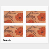 Sticker Rectangulaire Fleurs sauvages (Feuille)