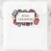 Sticker Rectangulaire Fleurs Sombres (Sac)