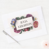 Sticker Rectangulaire Fleurs Sombres (Enveloppe)