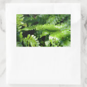Sticker Rectangulaire Fleurs vertes du printemps des bois (Sac)
