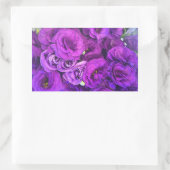 Sticker Rectangulaire Fleurs violettes Lisianthus (Sac)