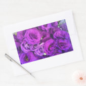 Sticker Rectangulaire Fleurs violettes Lisianthus (Enveloppe)