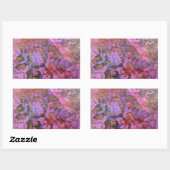 Sticker Rectangulaire Flocon de neige Abstrait (Feuille)