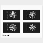 Sticker Rectangulaire Flocon de neige triangulaire Noël géométrique (Feuille)