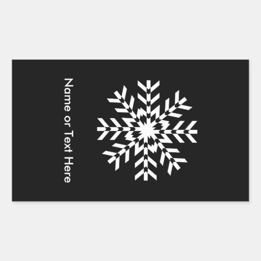 Sticker Rectangulaire Flocon de neige triangulaire Noël géométrique (Devant)