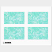 Sticker Rectangulaire flocons de neige (Feuille)