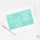 Sticker Rectangulaire flocons de neige (Enveloppe)