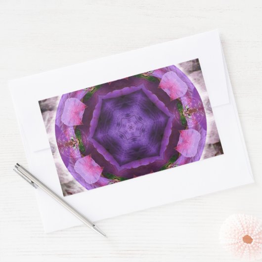 Sticker Rectangulaire Floraison (Enveloppe)