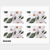 Sticker Rectangulaire Floral Art de Roses (Feuille)