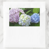 Sticker Rectangulaire Floral bleu violet fleuri rose rose Hydrangeas (Sac)