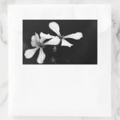 Sticker Rectangulaire floral noir et blanc minimal (Sac)