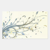 Sticker Rectangulaire Floral papillon (Devant)