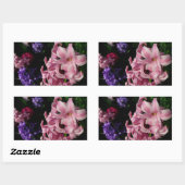 Sticker Rectangulaire Floral Pink Hyacinth (Feuille)