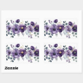 Sticker Rectangulaire Floral pourpre (Feuille)