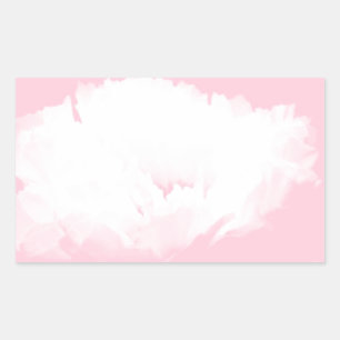 Sticker rectangulaire floral rose pâle