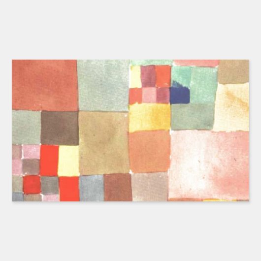 Sticker Rectangulaire Flore sur le sable par Paul Klee (Devant)