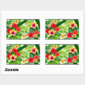 Sticker Rectangulaire Flore tropicale (Feuille)