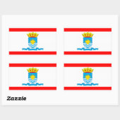 Sticker Rectangulaire Florianópolis, drapeau de la ville brésilienne Sti (Feuille)