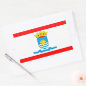 Sticker Rectangulaire Florianópolis, drapeau de la ville brésilienne Sti (Enveloppe)