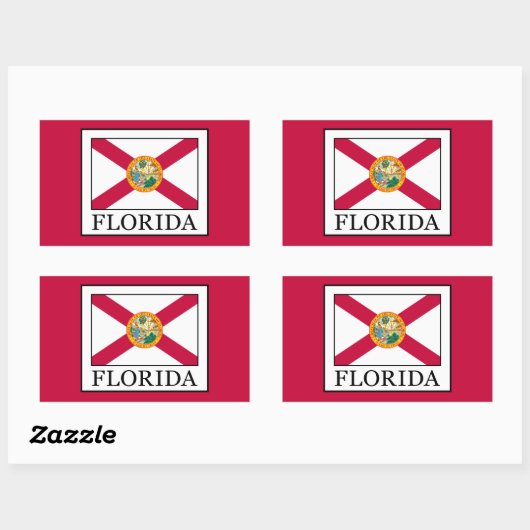 Sticker Rectangulaire Floride (Feuille)