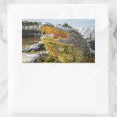 Sticker Rectangulaire Floride Alligators Face à face (Sac)