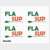 Sticker Rectangulaire Floride debout pagayage (Feuille)