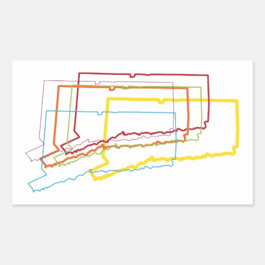 Sticker Rectangulaire flou de fierté de connexion (Devant)