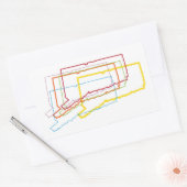 Sticker Rectangulaire flou de fierté de connexion (Enveloppe)