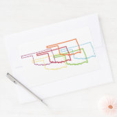 Sticker Rectangulaire flou de fierté oklahoma (Enveloppe)