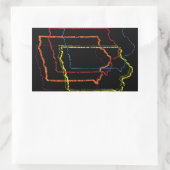Sticker Rectangulaire flou de la fierté de l'iowa (Sac)