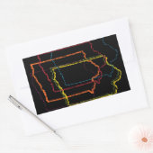 Sticker Rectangulaire flou de la fierté de l'iowa (Enveloppe)