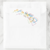 Sticker Rectangulaire flou de la fierté hawaïenne (Sac)
