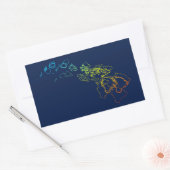Sticker Rectangulaire flou de refroidissement hawaïen (Enveloppe)