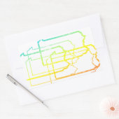 Sticker Rectangulaire flou de refroidissement pennsylvanie (Enveloppe)