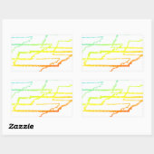 Sticker Rectangulaire flou de refroidissement tennessee (Feuille)