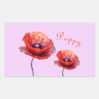 Sticker Rectangulaire Flower