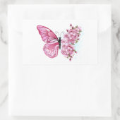 Sticker Rectangulaire Flower Butterfly (Sac)