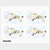 Sticker Rectangulaire Flower Pop ! (Feuille)