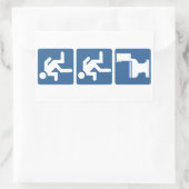 Sticker Rectangulaire Flush du coureur (Sac)