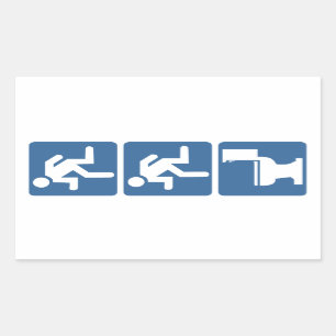 Sticker Rectangulaire Flux de Coureur-Coureur