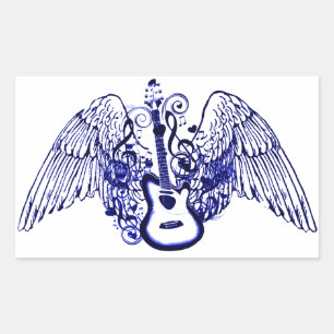Sticker Rectangulaire Fly, Rock N Roll_