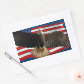 Sticker Rectangulaire Flying Bald Eagle USA Patriotic Gift (Enveloppe)