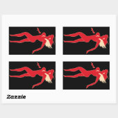 Sticker Rectangulaire Flying Tigers - L'Ange de l'Enfer (Feuille)