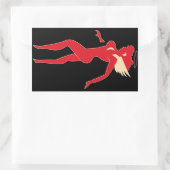 Sticker Rectangulaire Flying Tigers - L'Ange de l'Enfer (Sac)