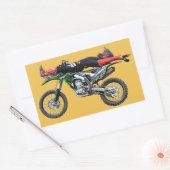 Sticker Rectangulaire FMX - Stunt III de motocross aérien libre (Enveloppe)