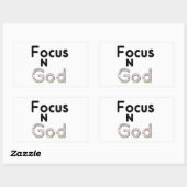 Sticker Rectangulaire Focus sur Dieu (Feuille)