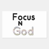 Sticker Rectangulaire Focus sur Dieu (Devant)