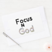 Sticker Rectangulaire Focus sur Dieu (Enveloppe)